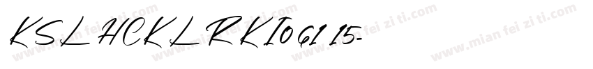 KSLHCKLRKI0 61 15字体转换